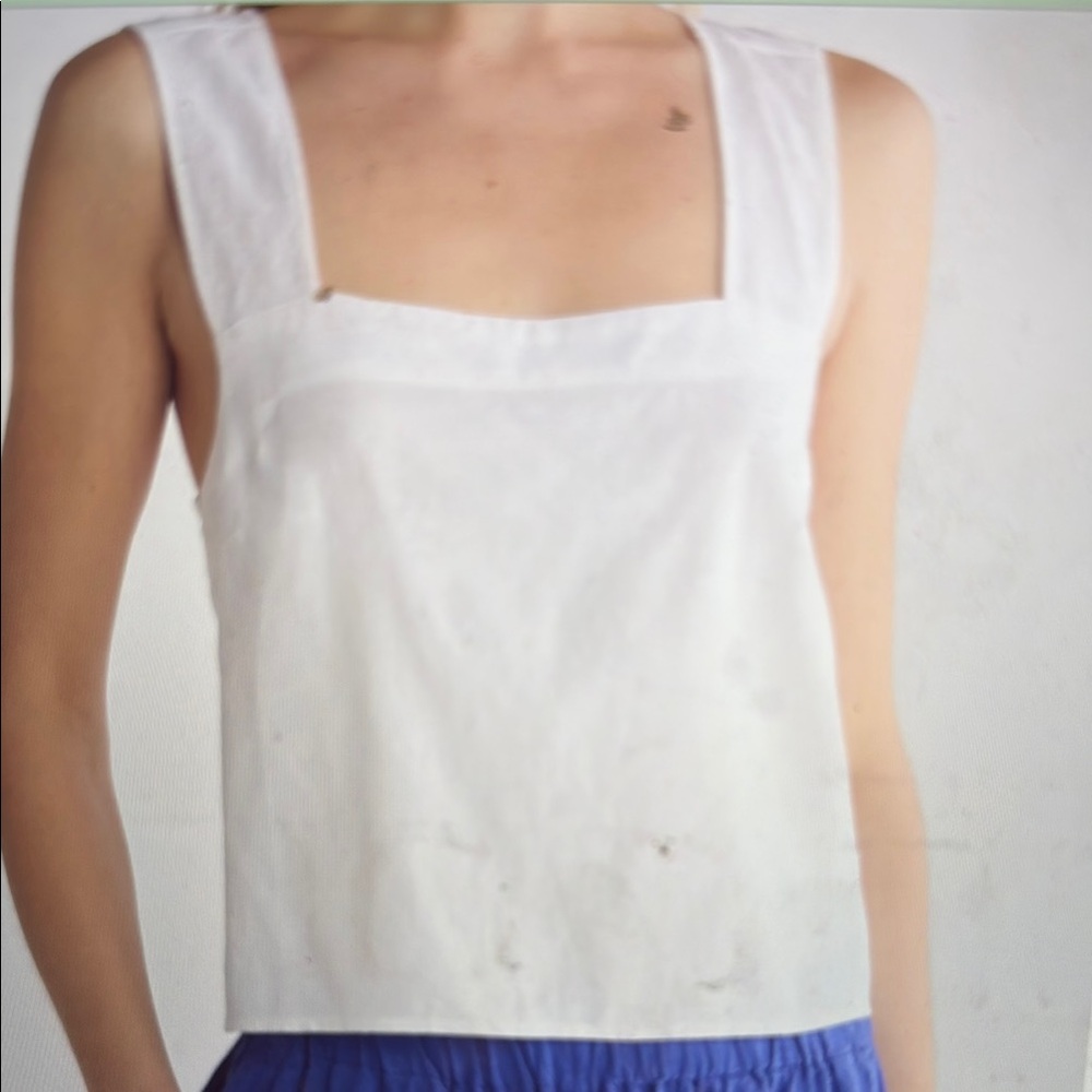 White Sleeveless Top